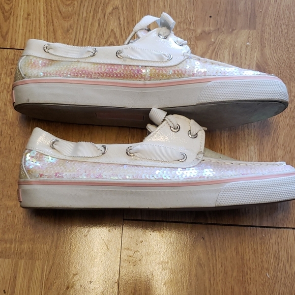 Sperry Topsiders iridescent sequin sz 6.5 - Picture 3 of 5